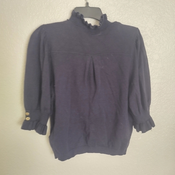 Ba&sh sera button up jumper navy sz M - Picture 10 of 11